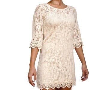 [Divided] Cream Lace Dress - Size 12